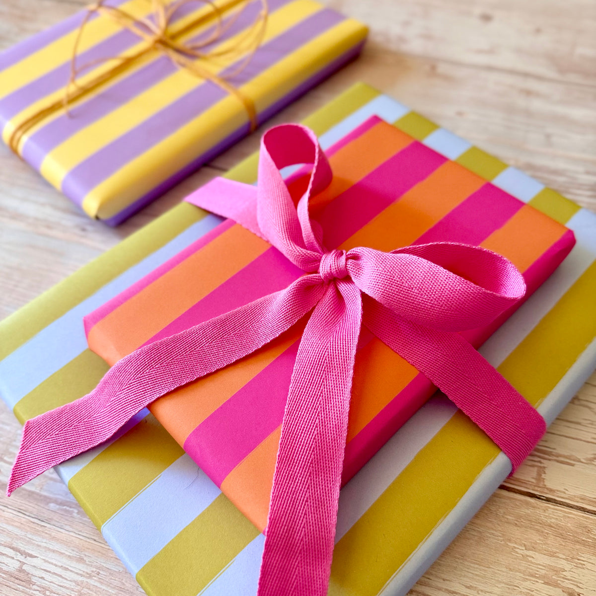 Luxury Candy Cane Bright Striped Christmas Wrapping Paper