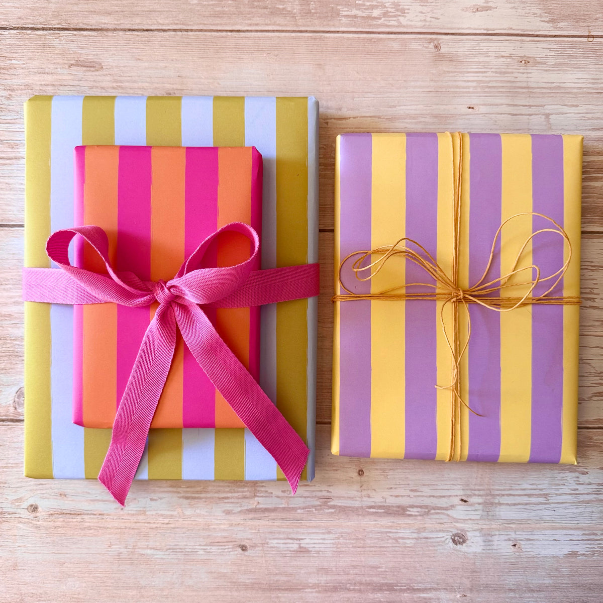 Luxury Candy Cane Bright Striped Christmas Wrapping Paper