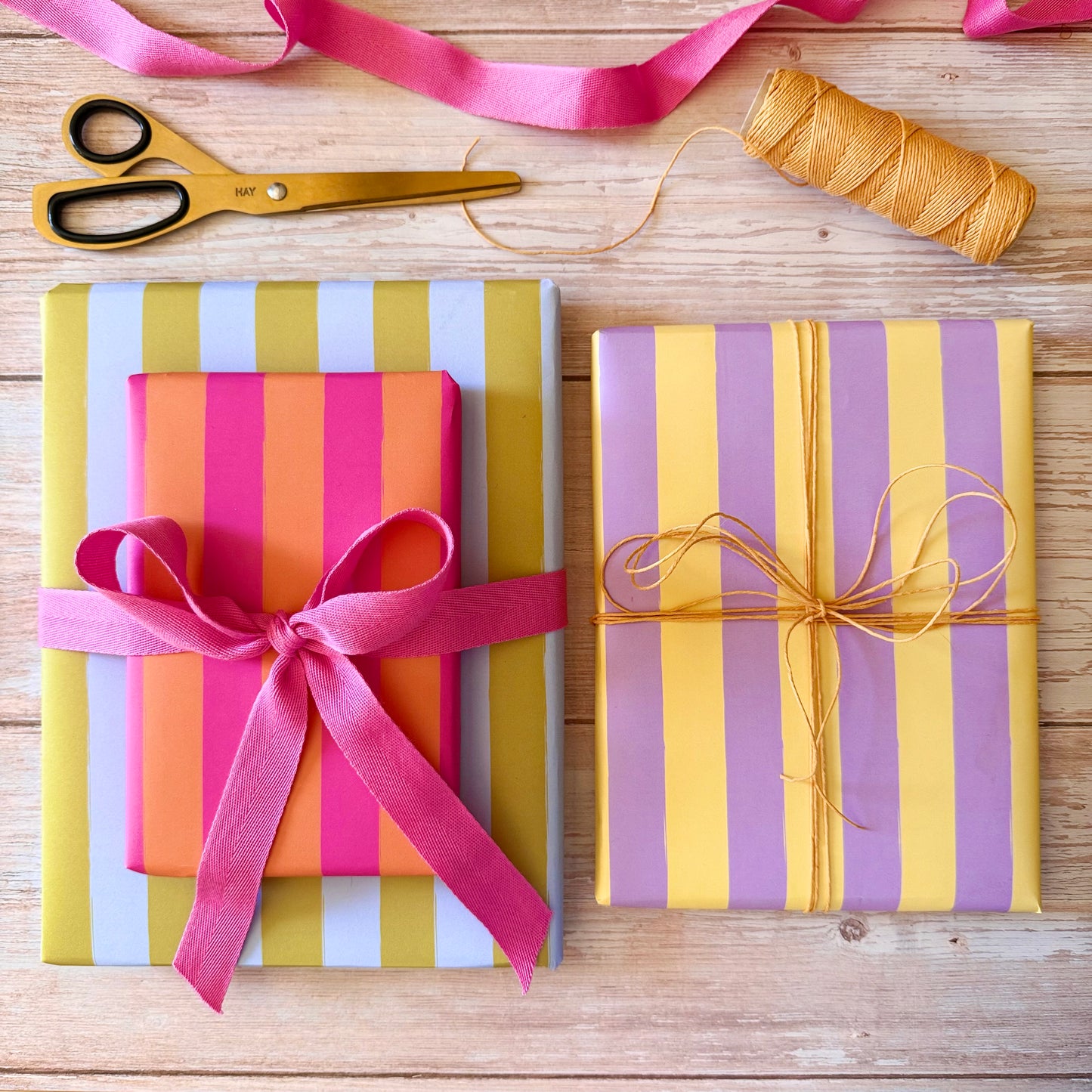 Luxury Candy Cane Bright Striped Christmas Wrapping Paper