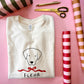 Personalised Christmas Bow Unisex Dog Sweatshirt, Jumper.