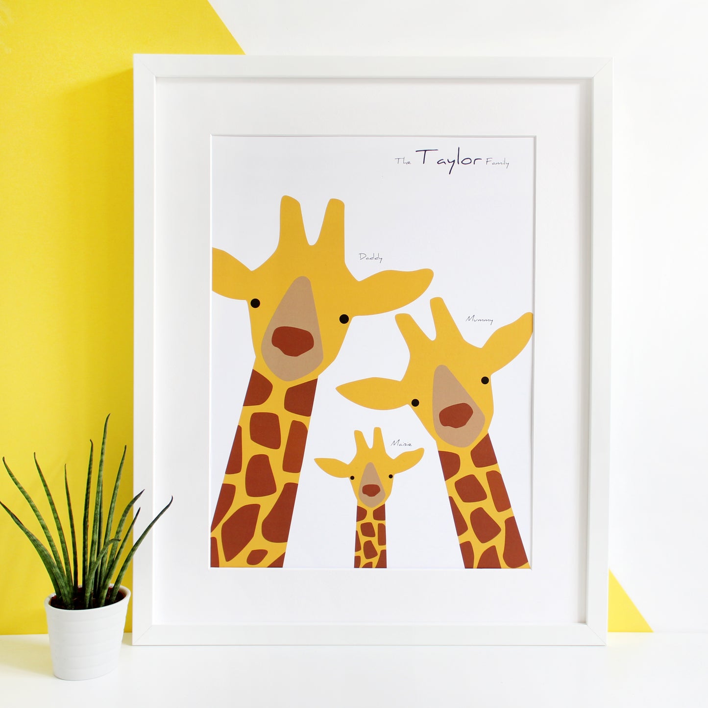 Giraffe Family Selfie Print