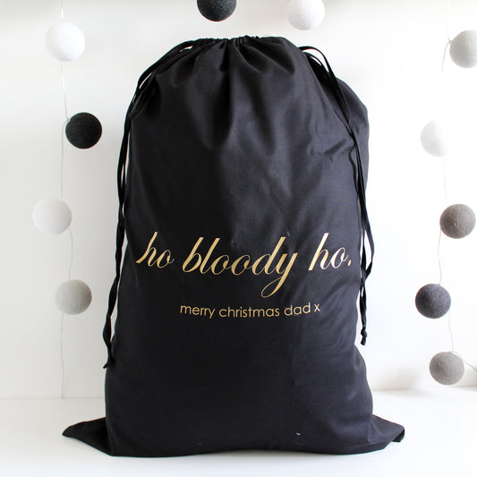 Funny Ho Bloody Ho Personalised Christmas Sack