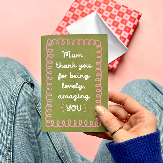 Love Amazing Mum, Mother's Day Card
