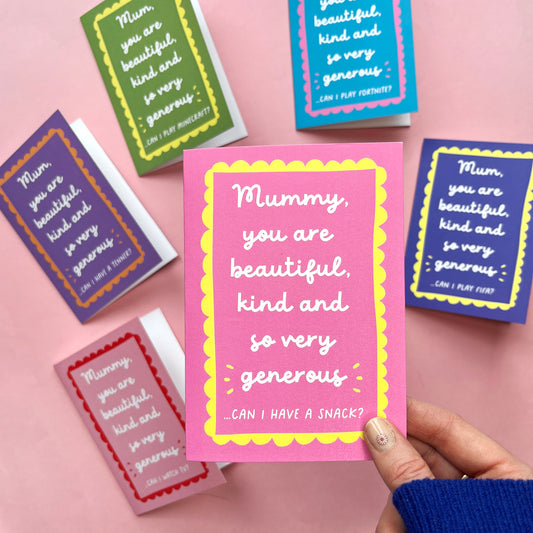 Funny Beautiful, Generous Card, Mother's Day Card