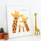 Giraffe Family Selfie Print