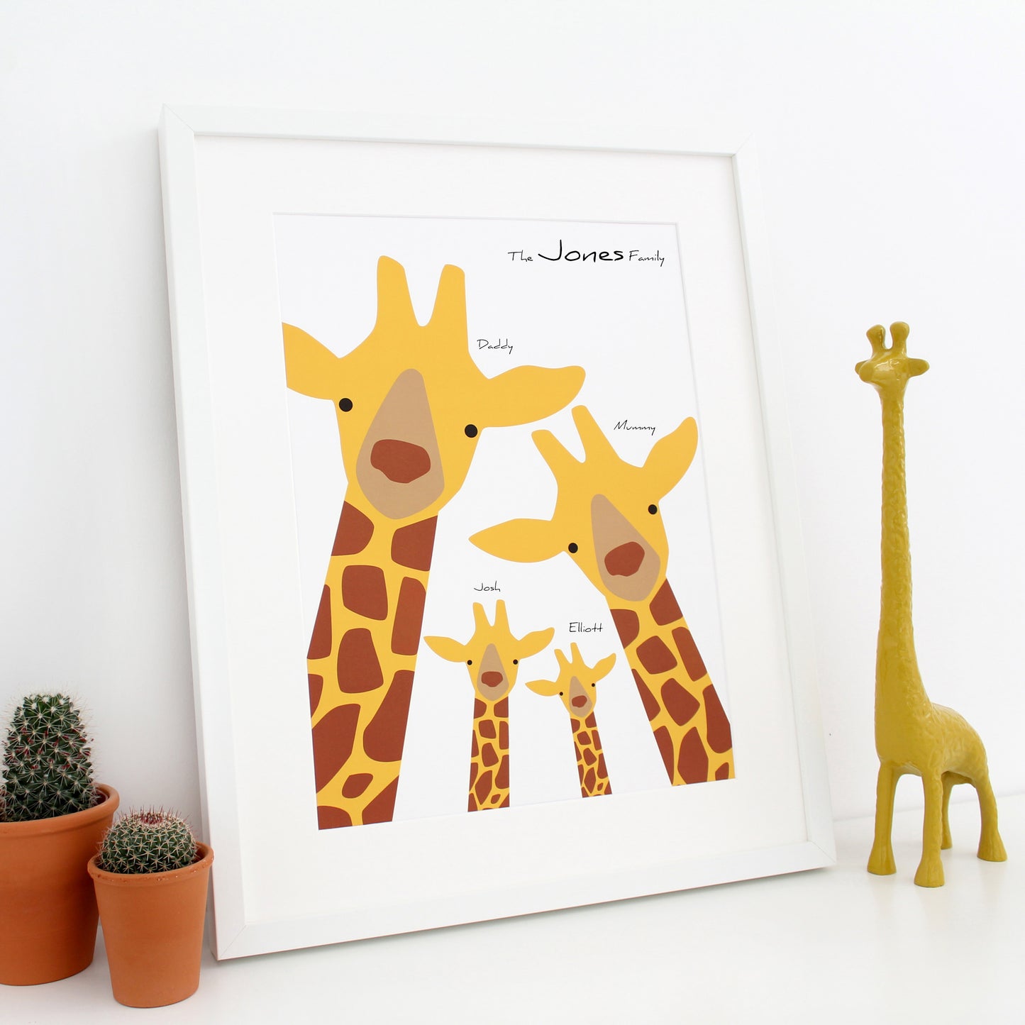 Giraffe Family Selfie Print