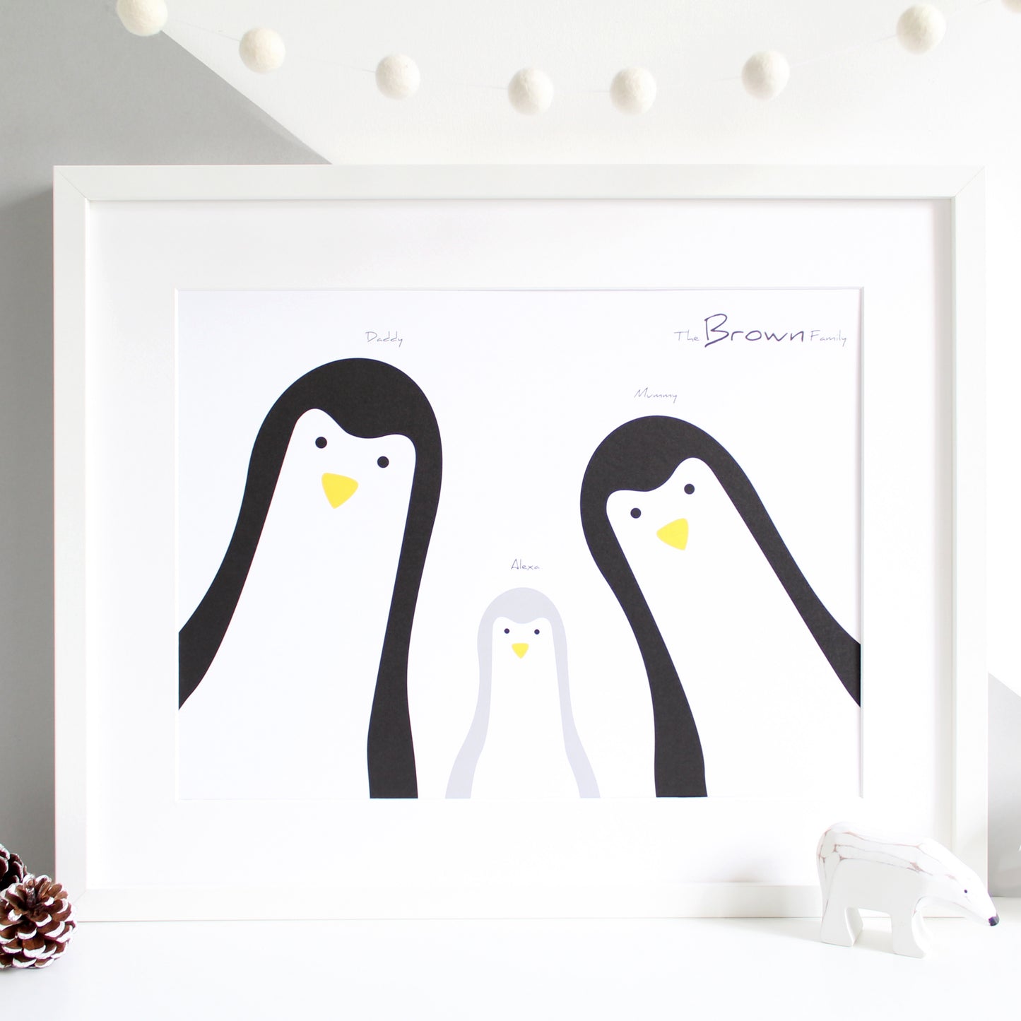 Penguin Family Selfie Print