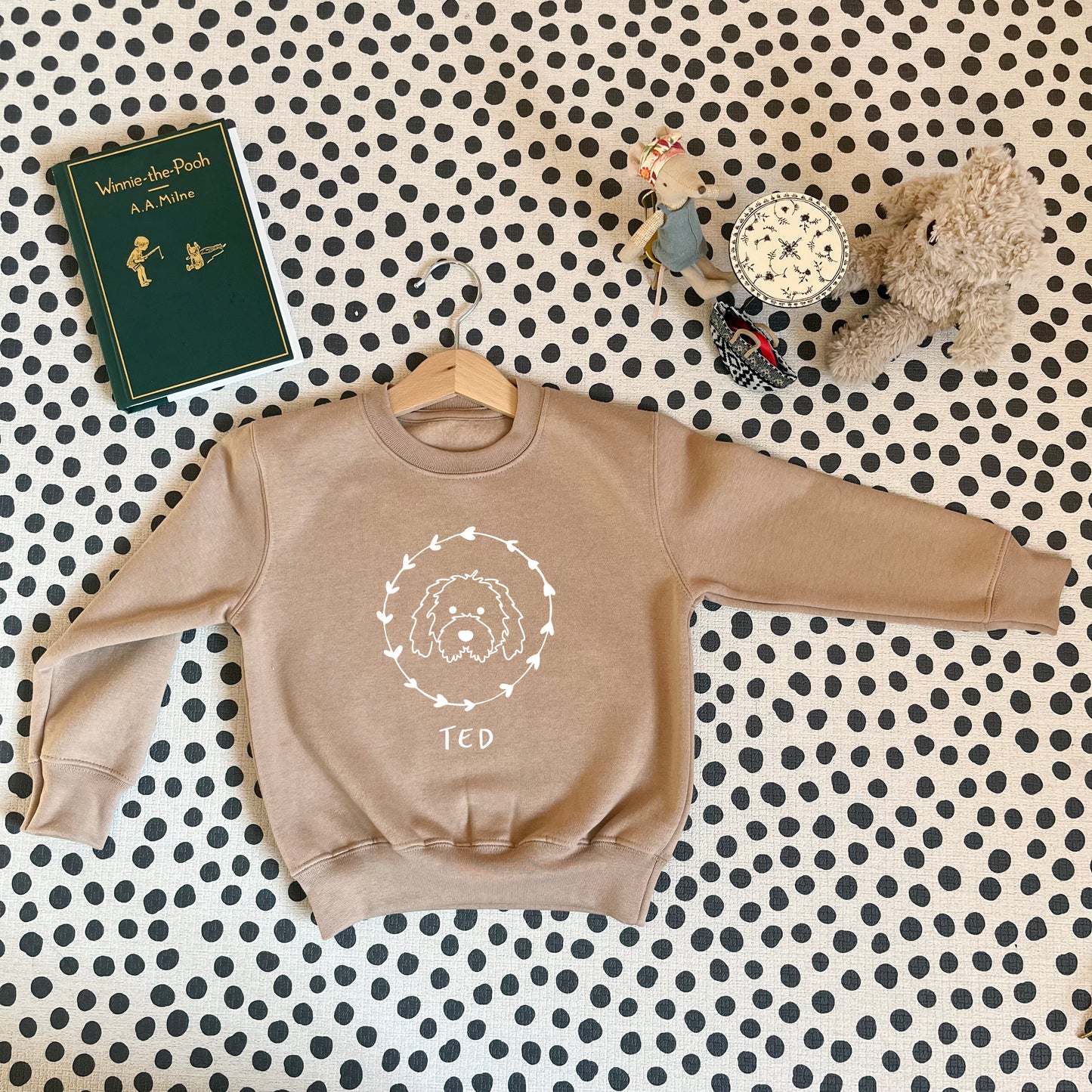 Personalised Botanical Christmas Dog Jumper