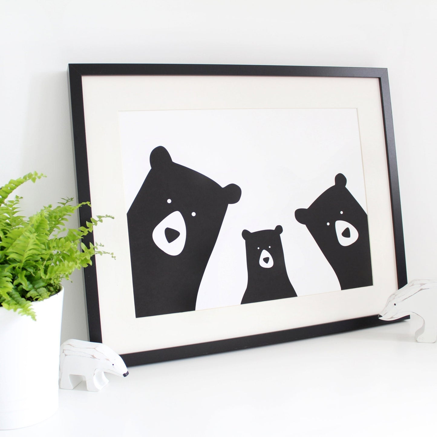 Personalised Bear Family Selfie Print