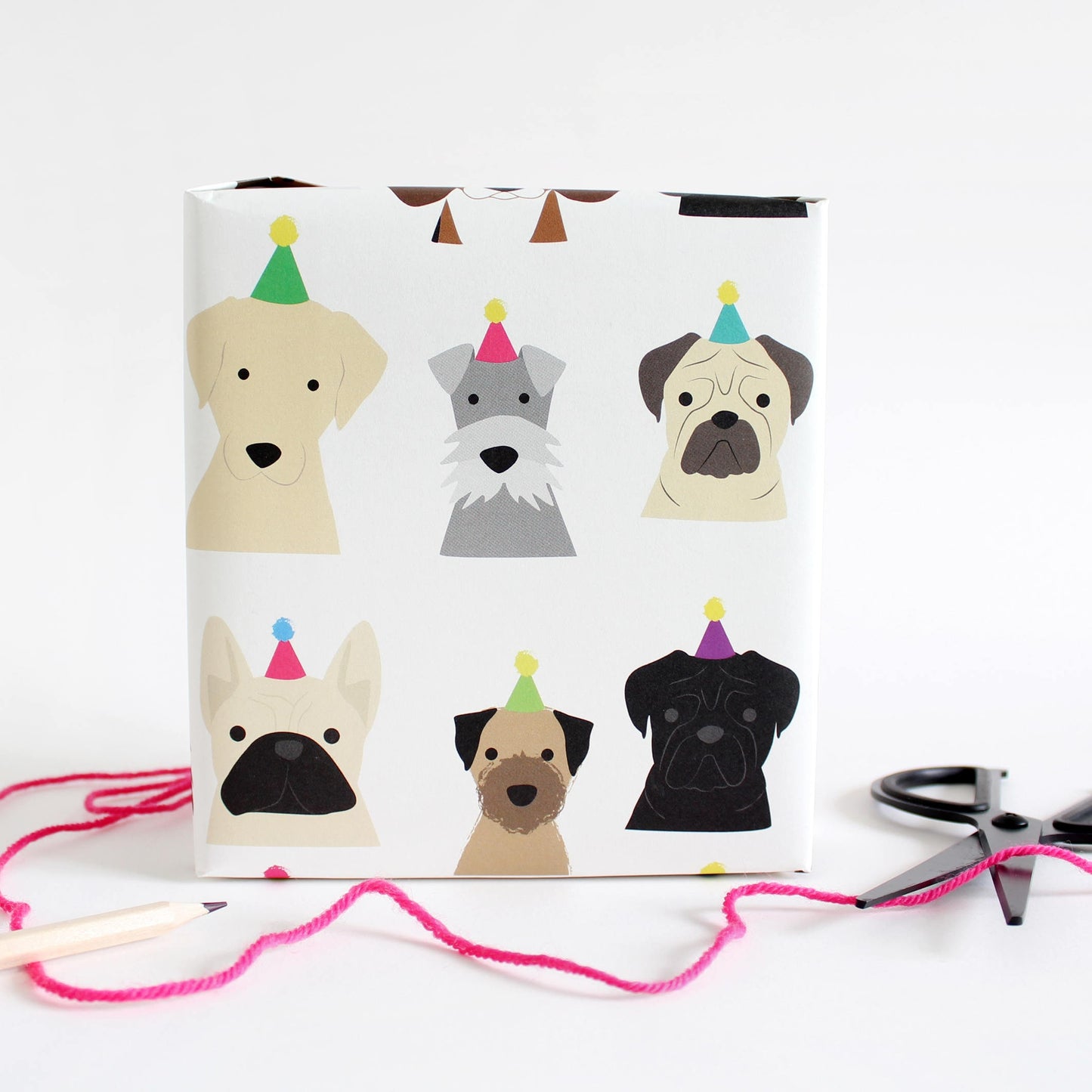 Birthday Dog wrapping paper (2 x sheets)