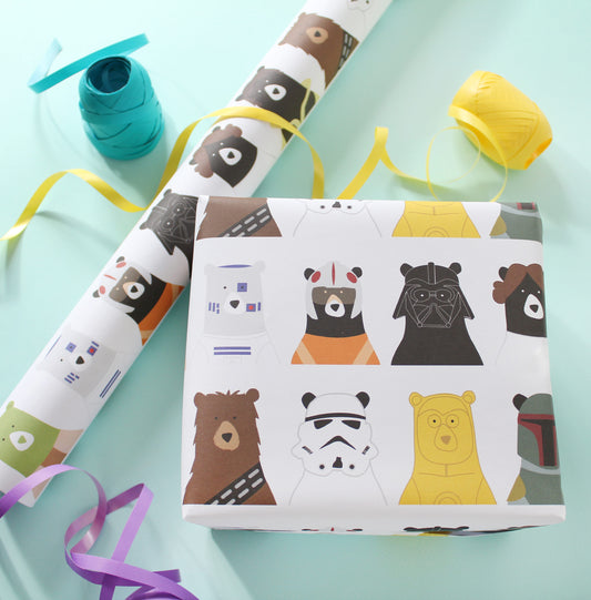 Star Bears Wrapping Paper