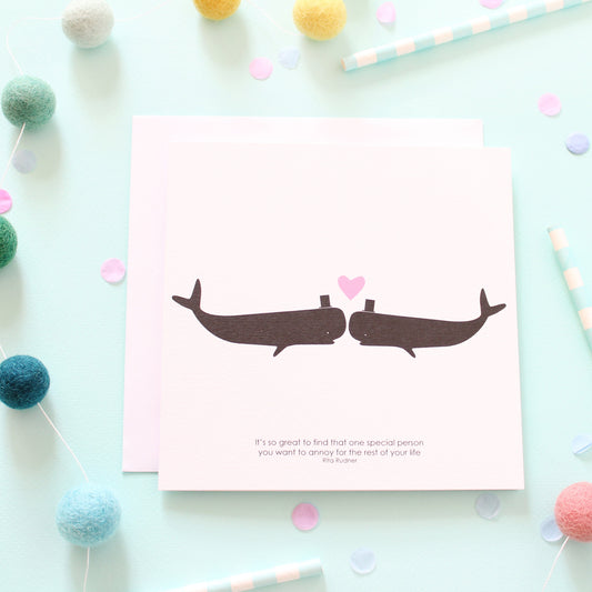 Mr & Mr Wedding Day Whale Card