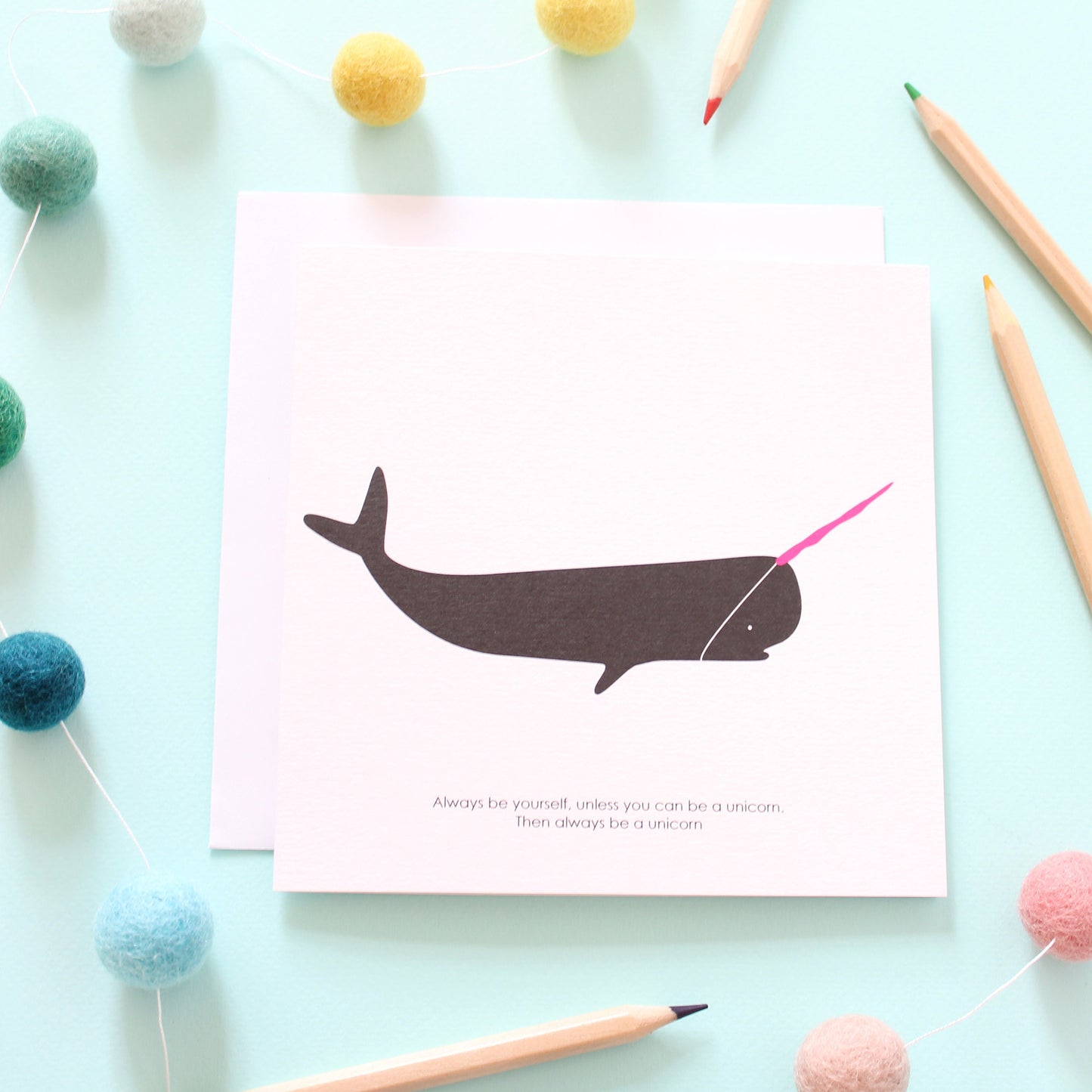 Unicorn Whale Card