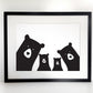 Personalised Bear Family Selfie Print