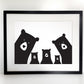 Personalised Bear Family Selfie Print