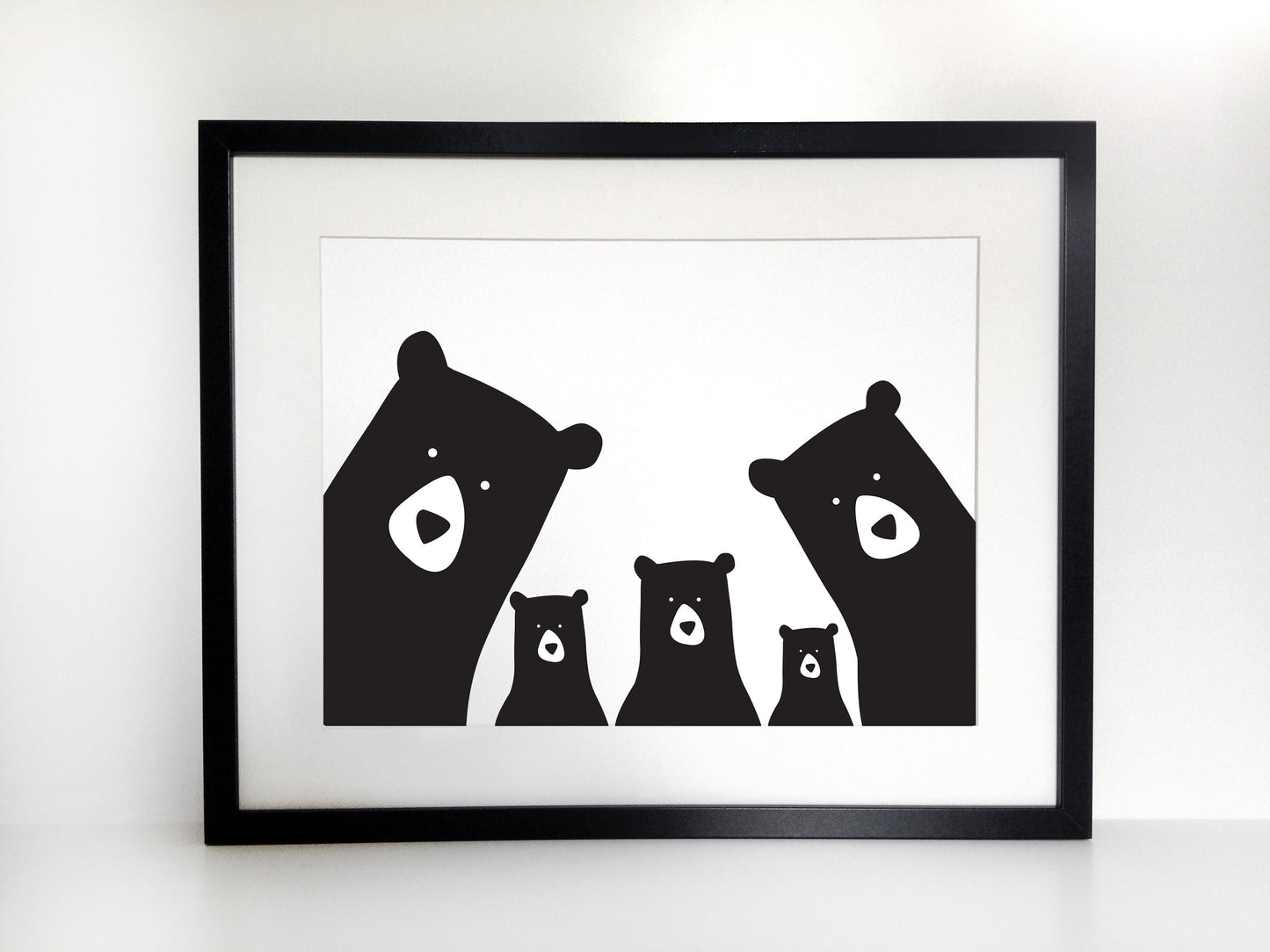 Personalised Bear Family Selfie Print