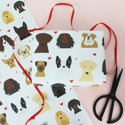 Heart Dog wrapping paper