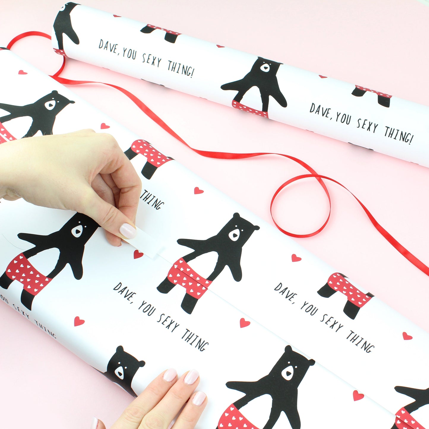 Personalised Sexy Thing Bear Wrapping Paper