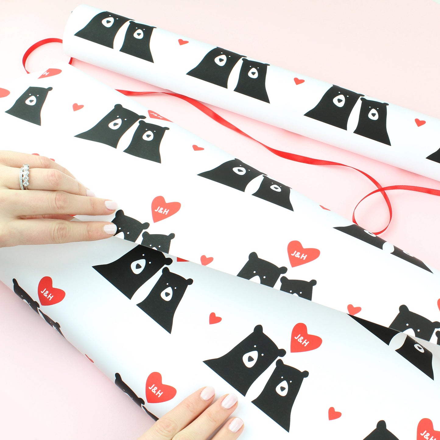 Personalised Me and You Bear Wrapping Paper