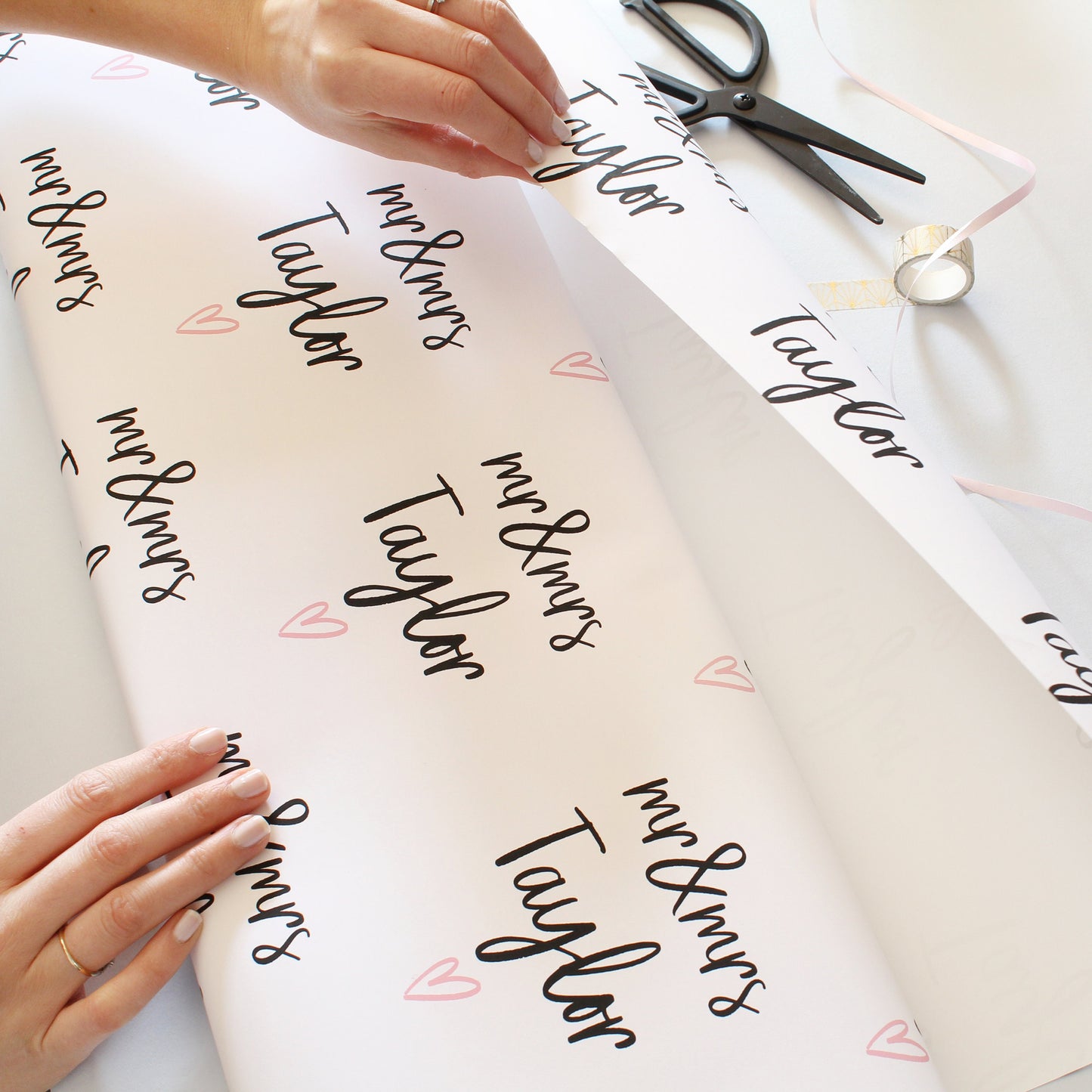 Personalised Wedding Day Wrapping Paper