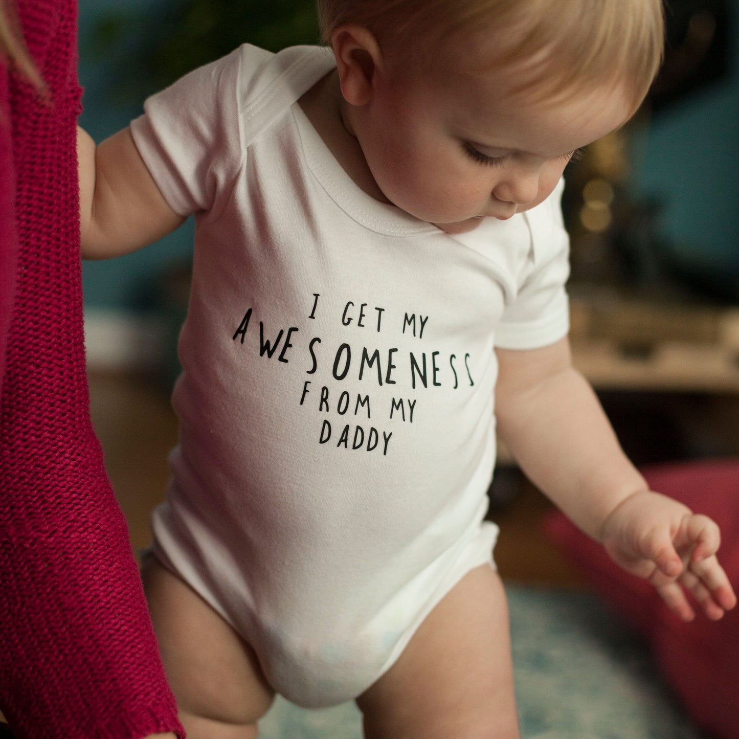 Personalised I Get It From My Mummy or Daddy Baby Grow