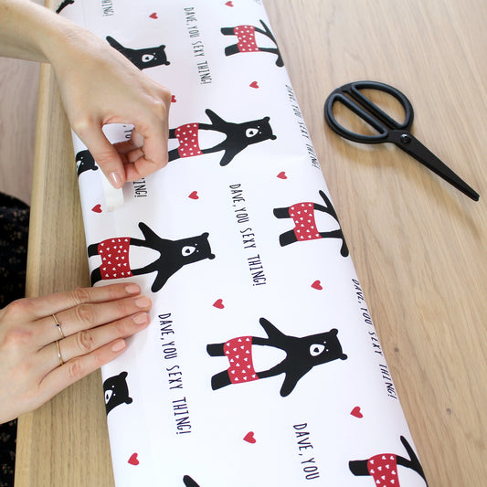 Personalised Sexy Thing Bear Wrapping Paper