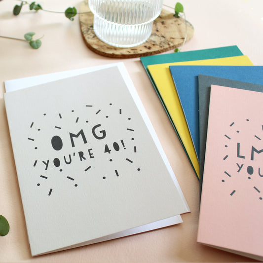 Funny Age Card, Wordy Card  30th/40th /50th / 60th / 70th /80th