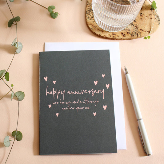 Funny Anniversary Card - Wordy Card