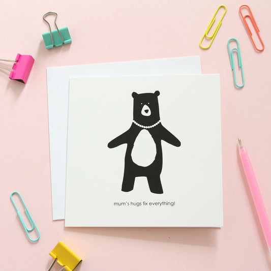 Mum Hugs Bear Card