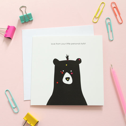 Personal Stylist Bear Card