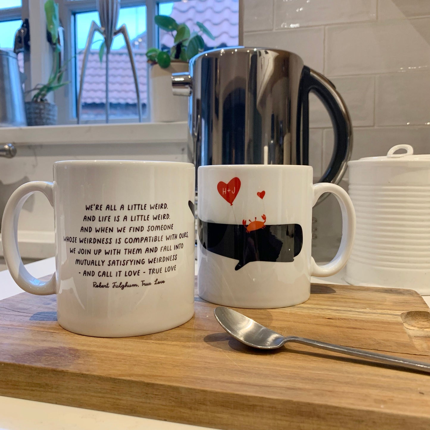 Personalised Weird Love crab and Whale Mug
