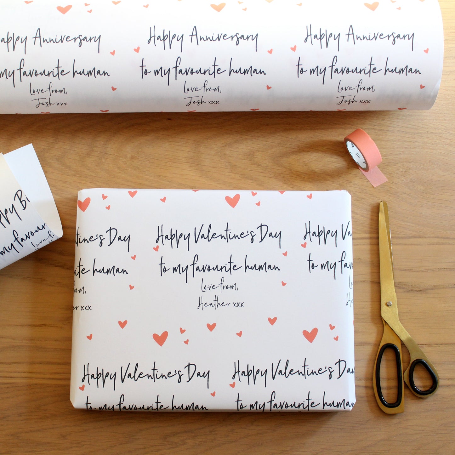 Personalised favourite person wrapping paper