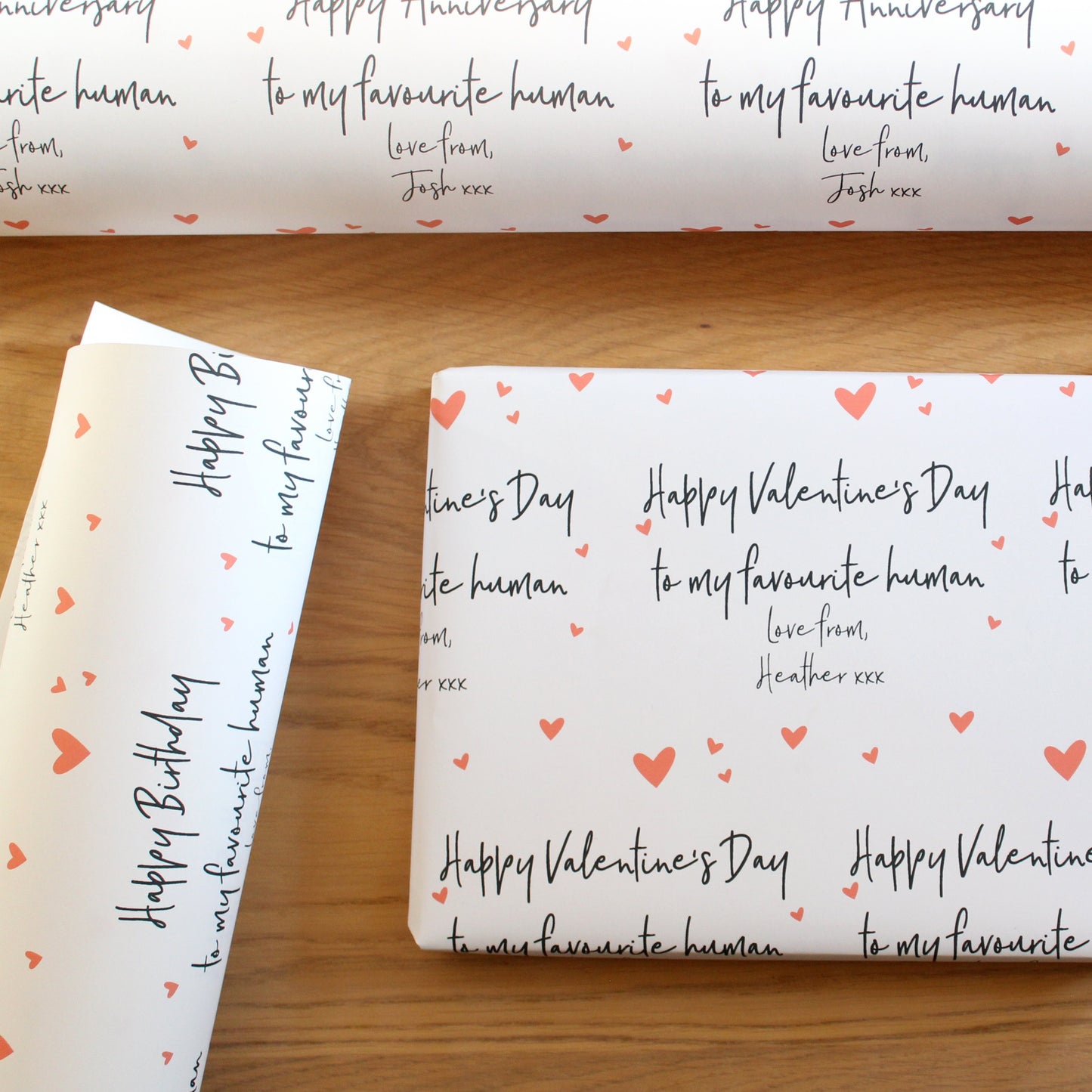 Personalised favourite person wrapping paper