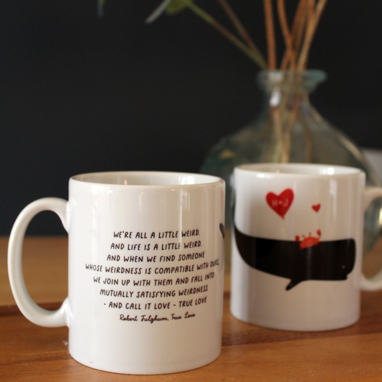 Personalised Weird Love crab and Whale Mug