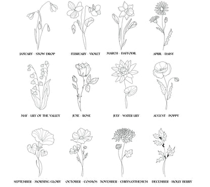 Personalised Birth flower & Birth year Wrapping Paper
