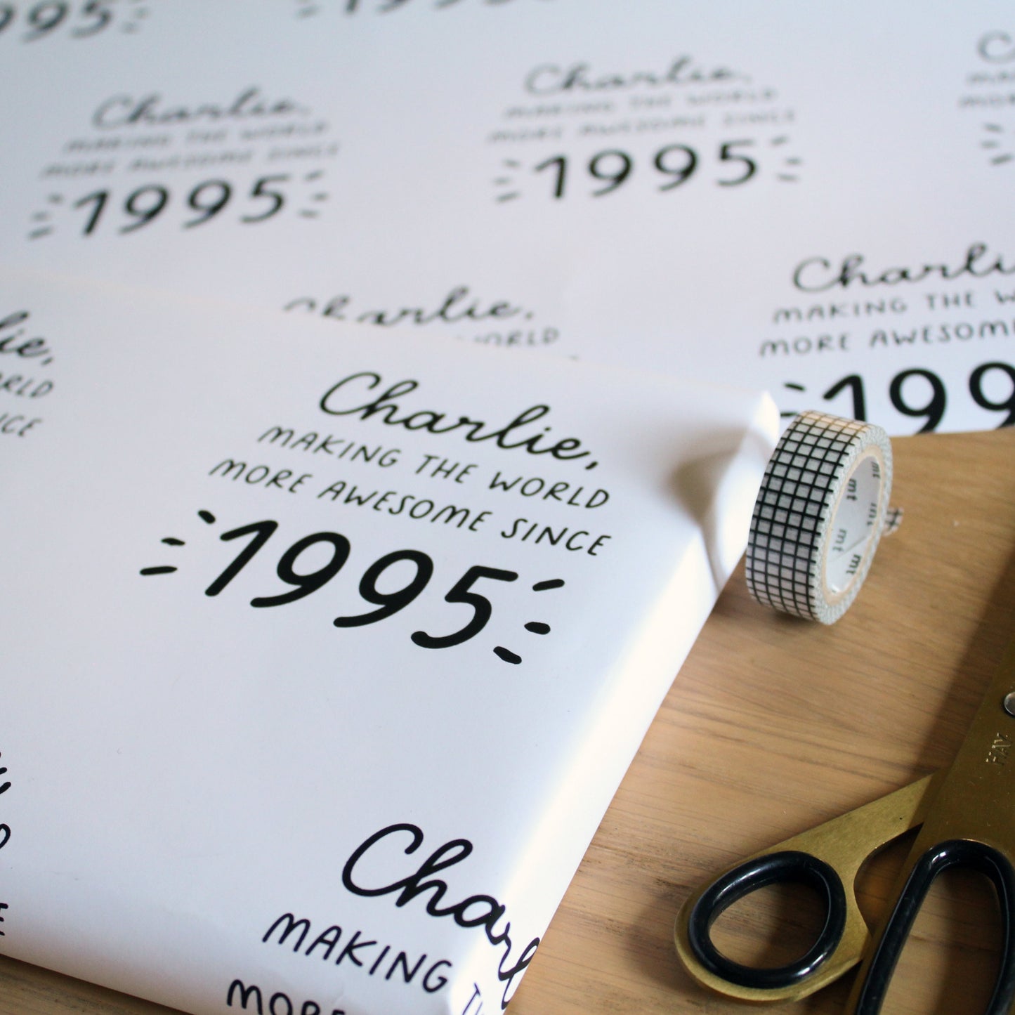 Personalised Awesome Birth Year Wrapping Paper