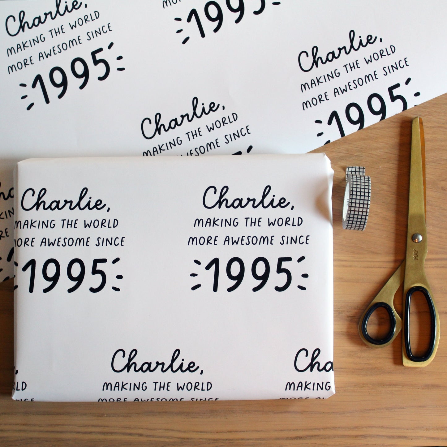 Personalised Awesome Birth Year Wrapping Paper