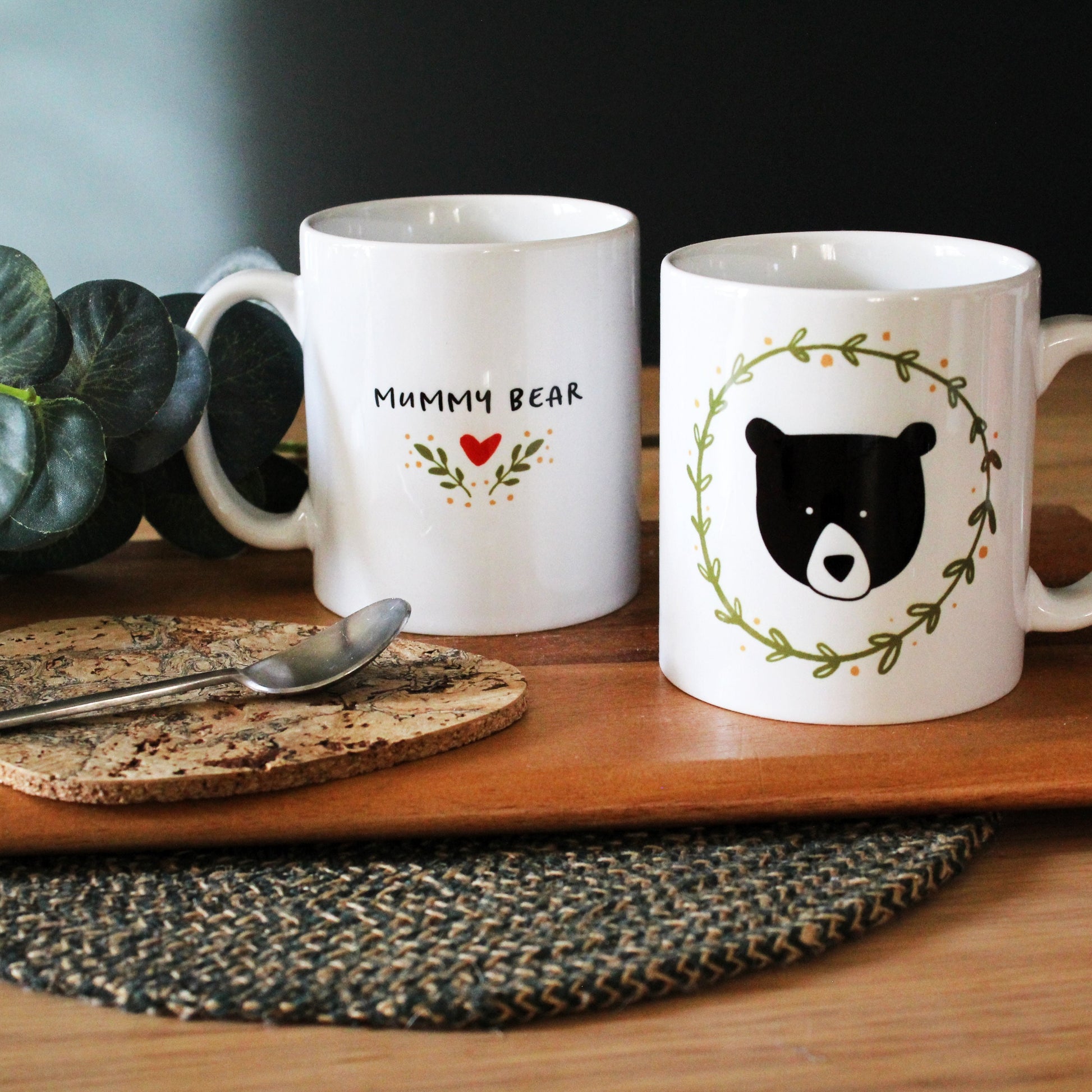 Personalised Botanical Mummy Bear Mug – heather alstead design