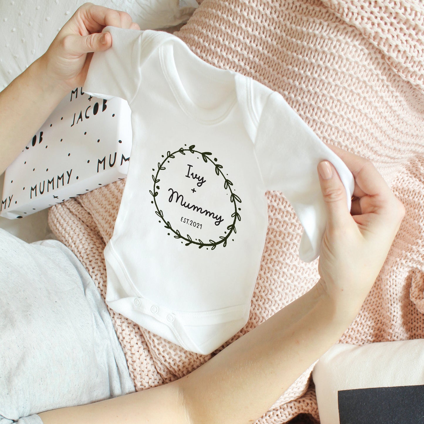 Botanical Me and Mummy Baby grow or T-shirt