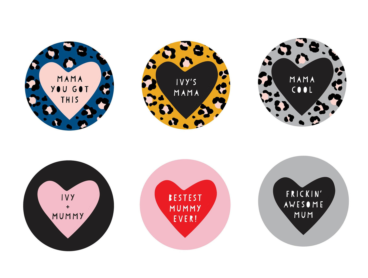 Personalised Leopard / Colour Pop  Print Key rings