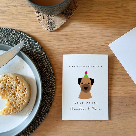 Personalised 'From The Dog' And Me Birthday Card