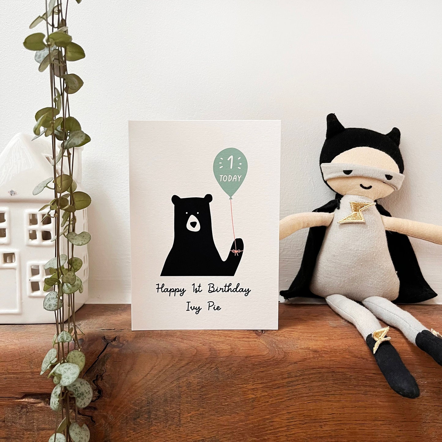 Personalised Bear Birthday Card