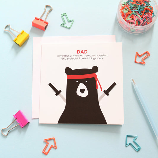 Dad Protector, Father's Day Bear Card
