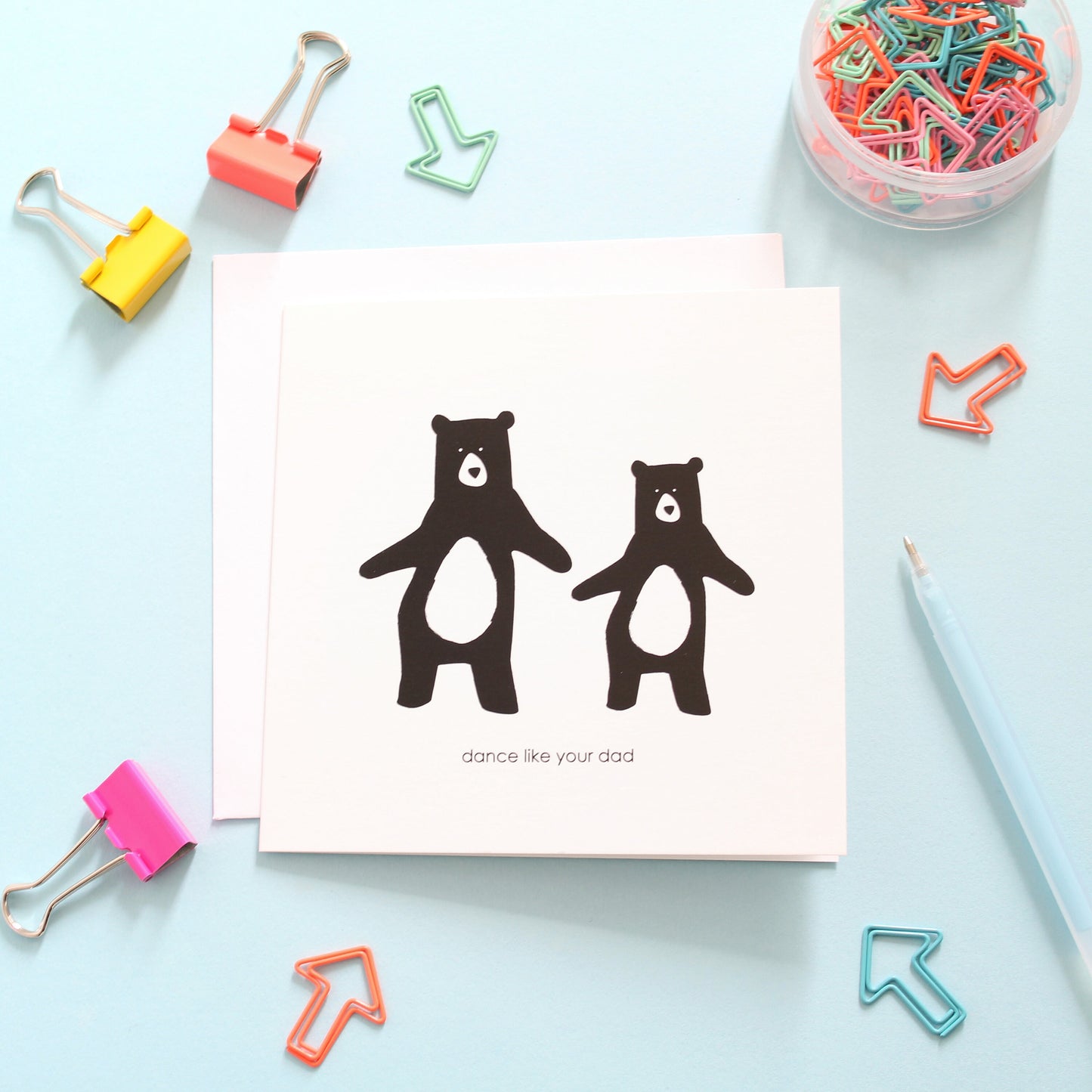 Dance like daddy, Father's Day Bear Card