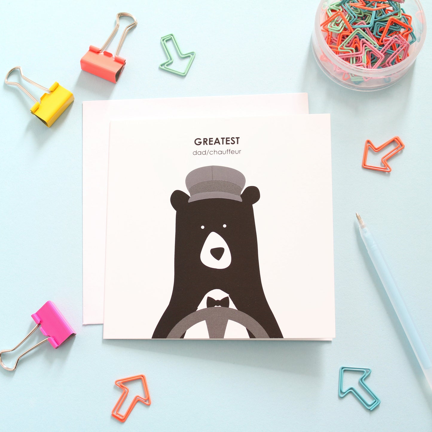 Dad Chauffeur, Father's Day Bear Card