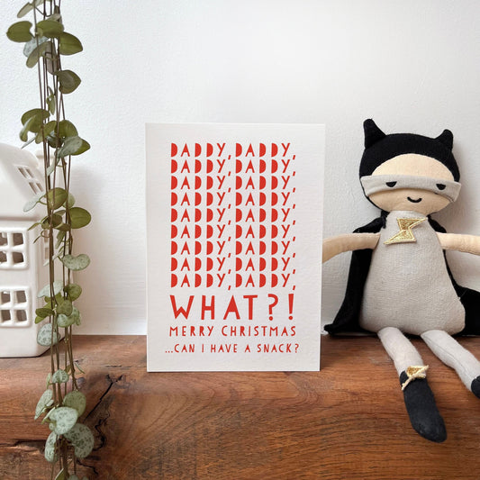 Christmas Mummy Or Daddy Snack Card