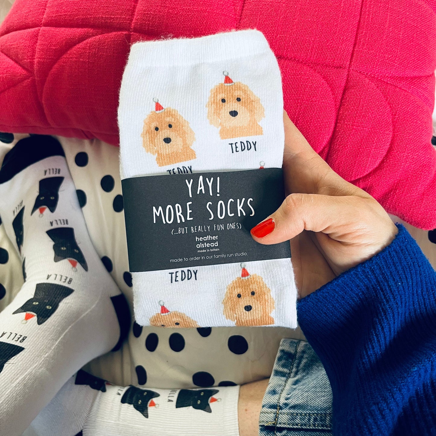 Personalised Cat Socks