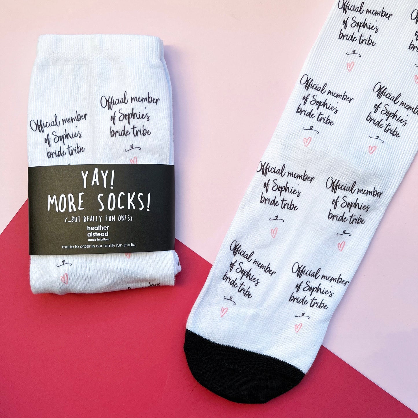 Personalised Bride Tribe Socks